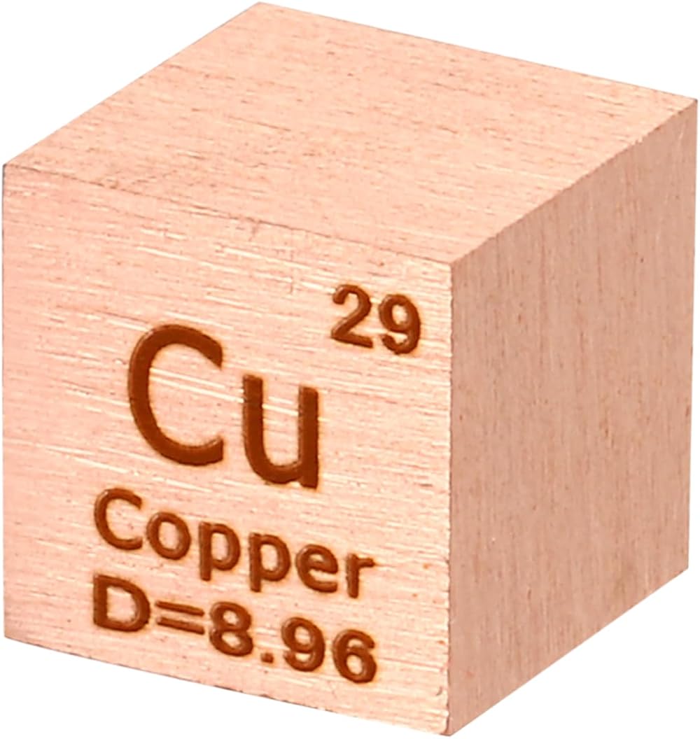 PATIKIL Copper Cube 10mm Cu High Density Element Cube 99.95% Physics Lab