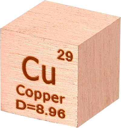 PATIKIL Copper Cube 10mm Cu High Density Element Cube 99.95% Physics Lab