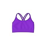 Kurve Girl’s Seamless Strappy Back Stretchy Crop Undershirt Bra, Made in USA