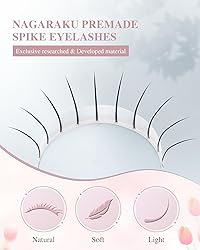 NAGARAKU Spikes Eyelash Extensions Wispy Lash
