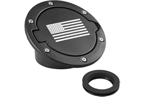 FALVFUN American Flag Car Fuel Filler Door Gas Tank Cap, Heavy Duty Vehicle Fuel Filler Tank Door Cover, Automotive Exterior Protection Accessories, Compatible with Wrangler JK 2/4 Door