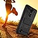 LG K20 Plus Case, LG K20 V Case, LG Harmony Case, Venoro Heavy Duty Shockproof Rugged Full Body Protection Case Cover with Belt Swivel Clip and Kickstand for LG K10 2017 / LG V5 (Black)