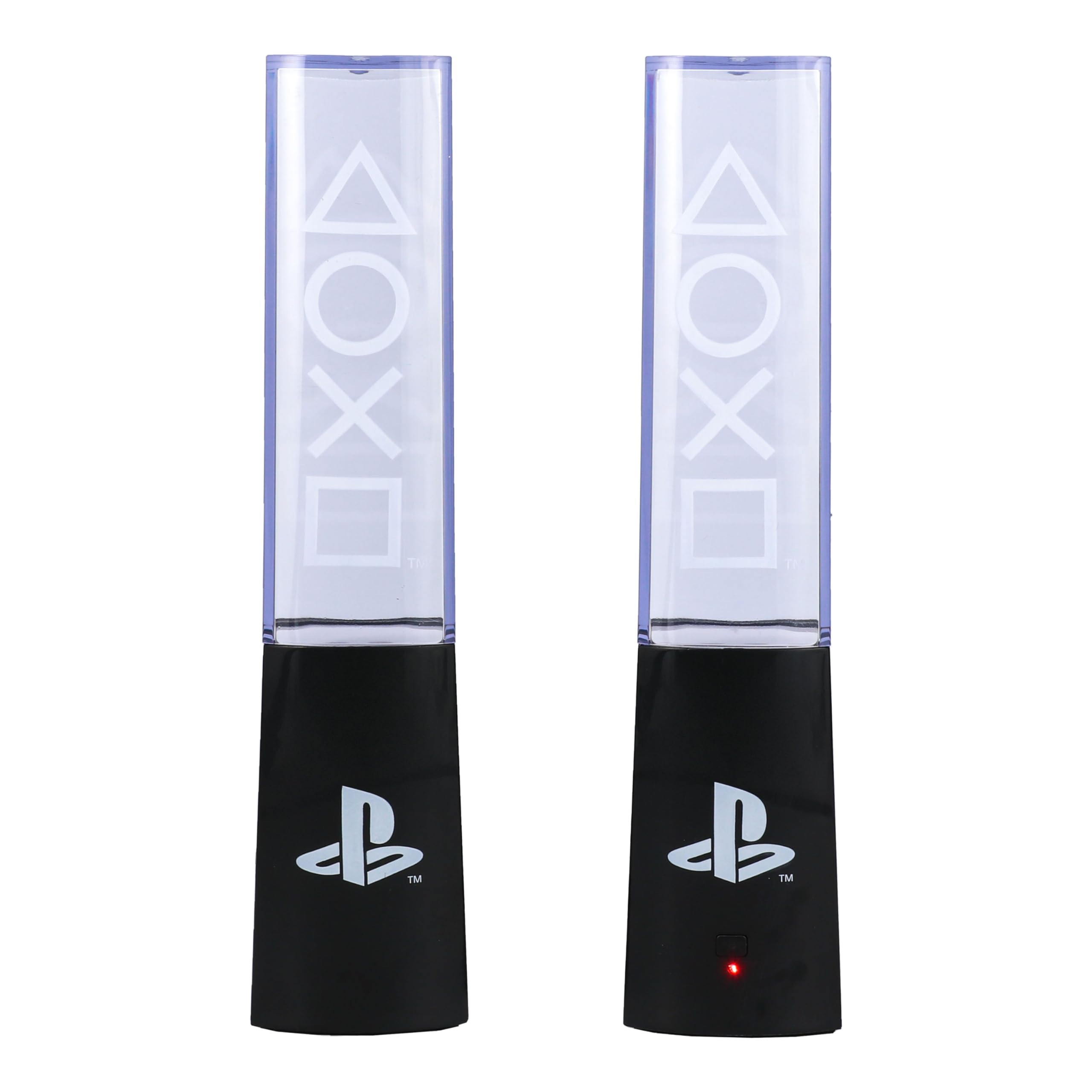 PlayStation Liquid Dancing Lights - Officially Licensed, Two Sound Reactive Fountains, Mood Lighting for Gaming Room or Desk Accessories, Gift for Gamer, Powered by USB | Paladone