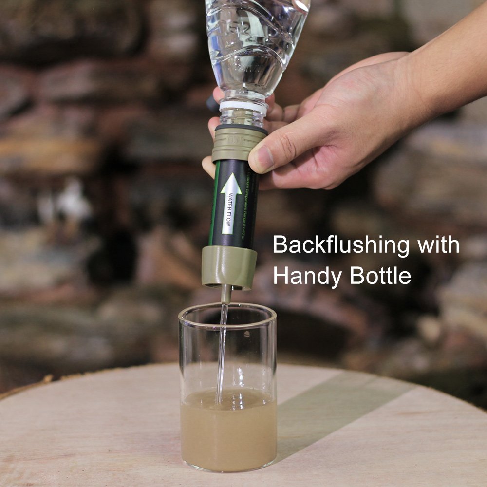 miniwell Gravity Water Filter Straw Ultralight Versatile Hiker Water Filter Optional Accessories. TUV Proven Emergency Kit Hurricane Storm Supplies.