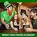 St. Patrick's Day Leprechaun Top Hat with Beard-Men's Women's Kids Irish Costume Green