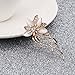 LAYs Cat's Eye Rhinestone Brooch Bouquet Flower Lapel Pin Vintage for Wedding Bridal Women