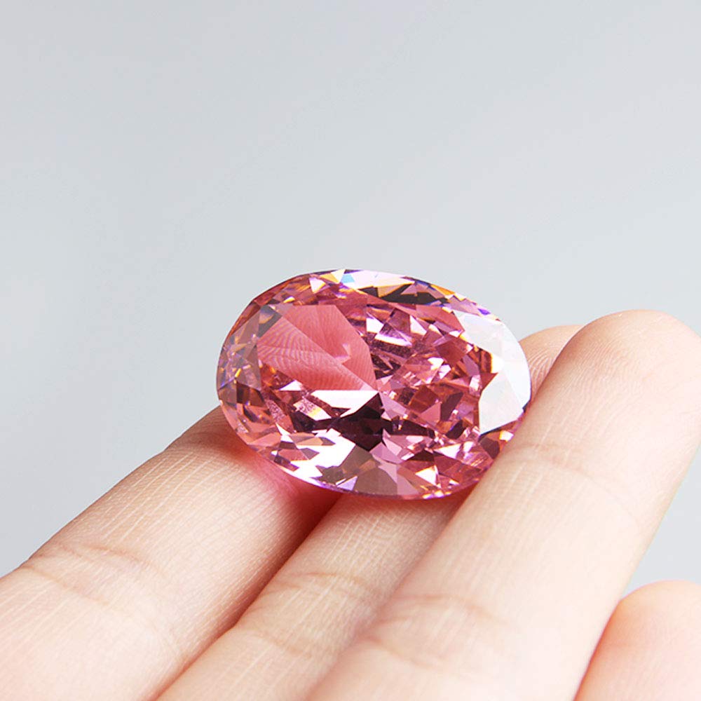Wixine 1Pcs Huge Unheated Pink Sapphire Oval Cut AAAA Loose Gemstone 18X25mm