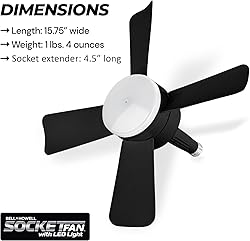 Bell+Howell Socket Breeze Socket Fan Light with