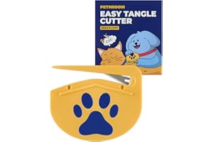 PETHROOM Easy Tangle Cutter for Dogs & Cats | Professional Dematting Tool with Steel Blade | Cat Matted Fur Remover | Safe & Gentle Pet Grooming Comb for Long & Medium Coats