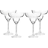 Lily's Home Unbreakable Margarita Glasses, 10 oz Set of 4, Crystal Clear Shatterproof Plastic, Reusable Drinkware for Indoor & Outdoor Use – Ideal for Wedding, Party & Holiday