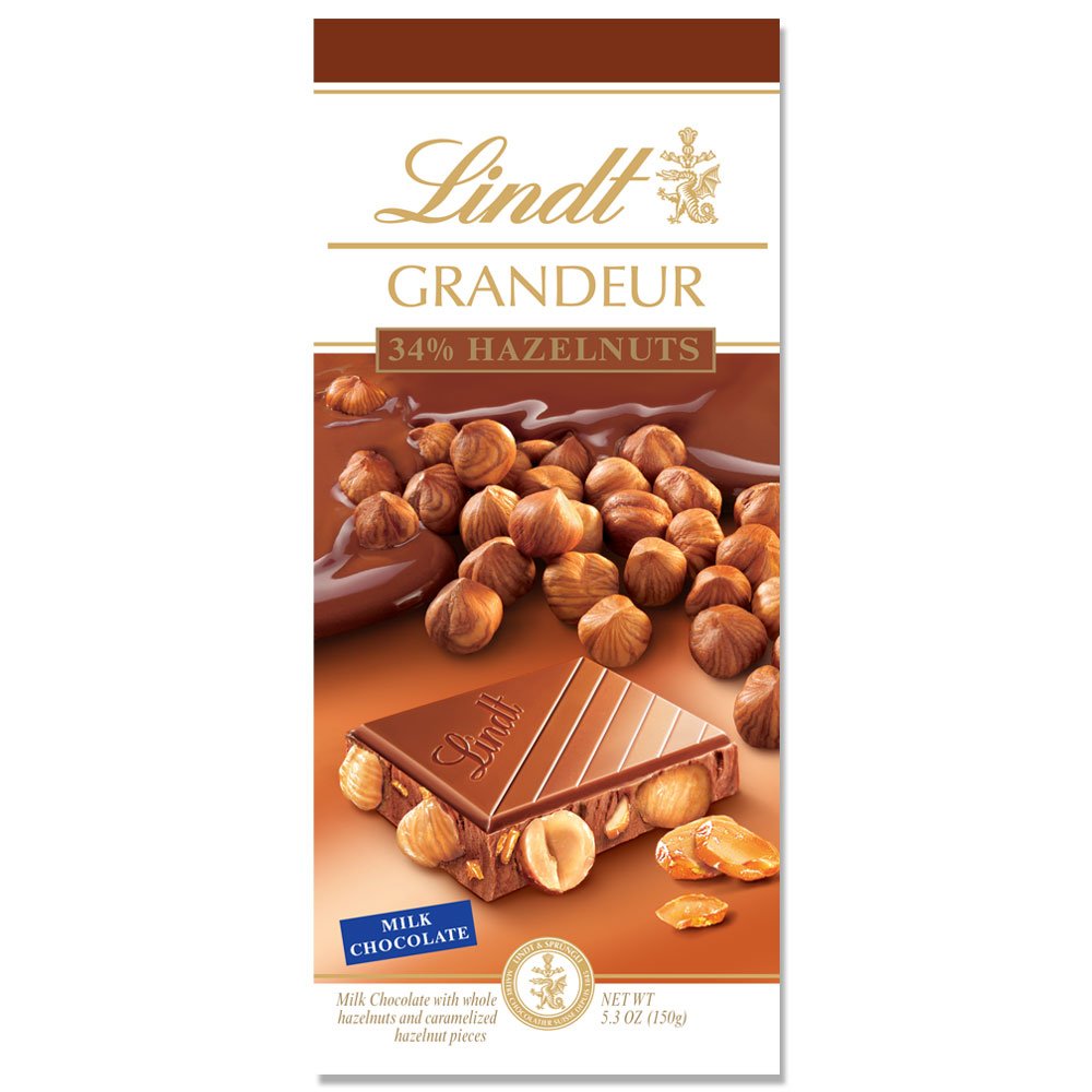 Lindt grandeur mk w/hazelnut bar 5.3oz (037466044781)