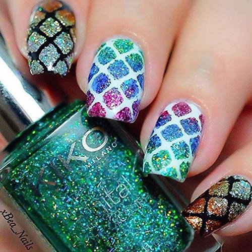 Original Fishnet Stencil Nail Vinyls By Twinkled T - 1 Sheet of 16 Stencils