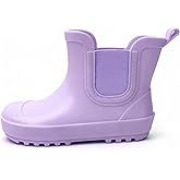 Ceinioc Toddler Kids Chelsea Rain Boots, Easy-on LightWeight Waterproof Rainboot for Boys and Girls