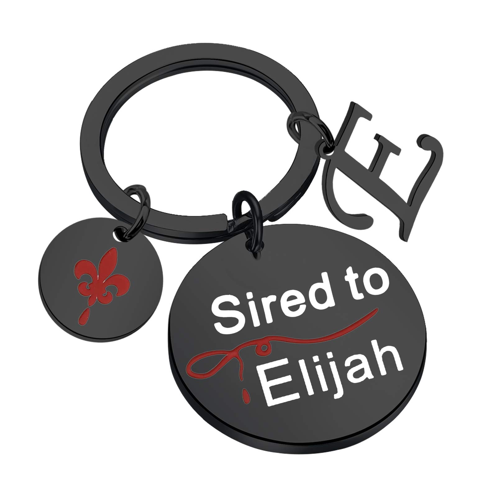 Inspired Jewelry Fandom Gift Idea Sired to Klaus/Elijah Keychain (Sired to Elijah K black EU)
