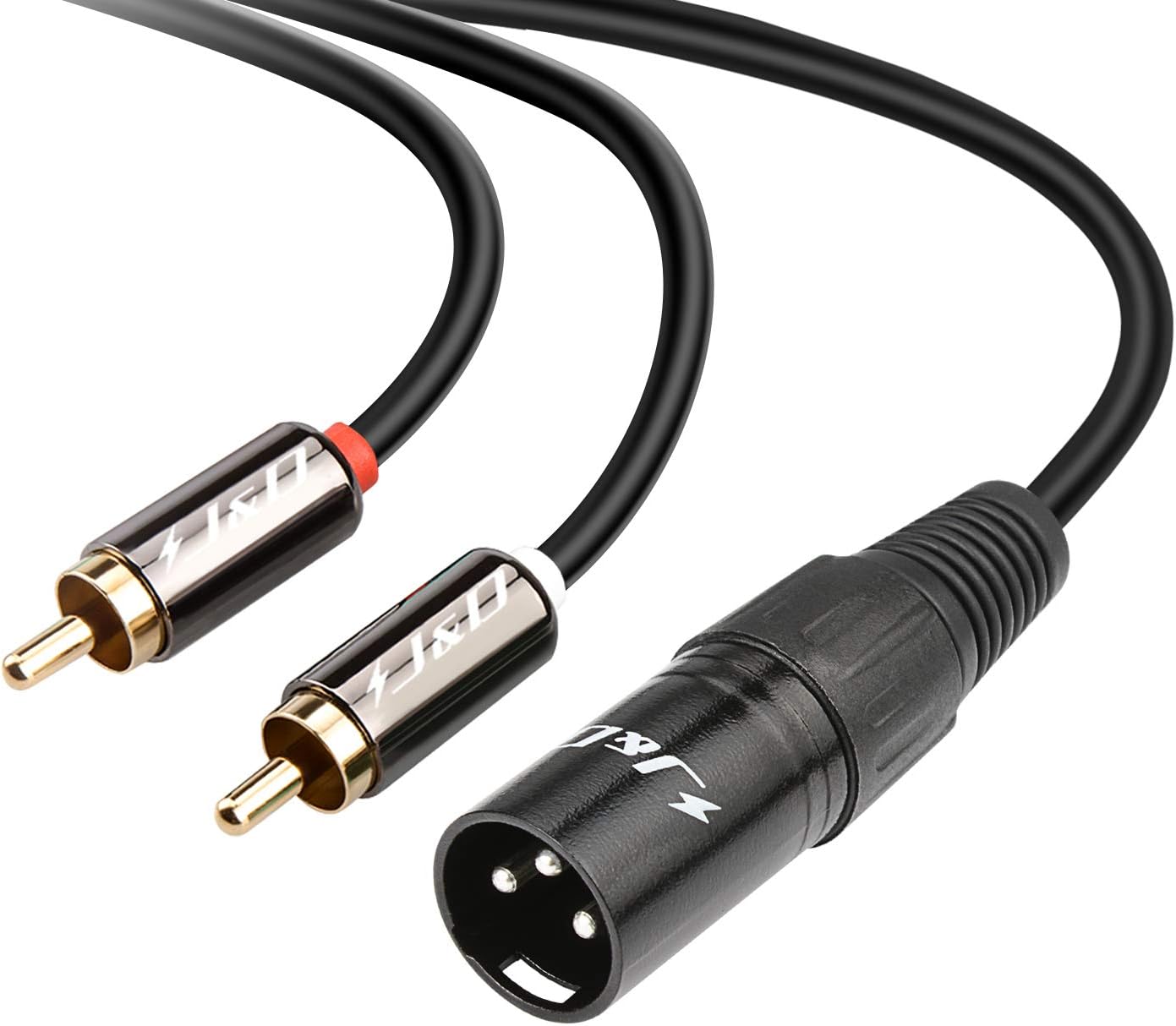 J&D XLR to 2 RCA Y Splitter Patch Cable