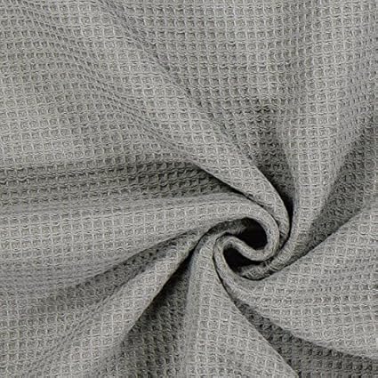 Fabulous Fabrics Frottee Waffelpiqué – dunkelgrau — Meterware ab 0,5m — Oeko-Tex-Standard 100 — zum Nähen von Badekleidung