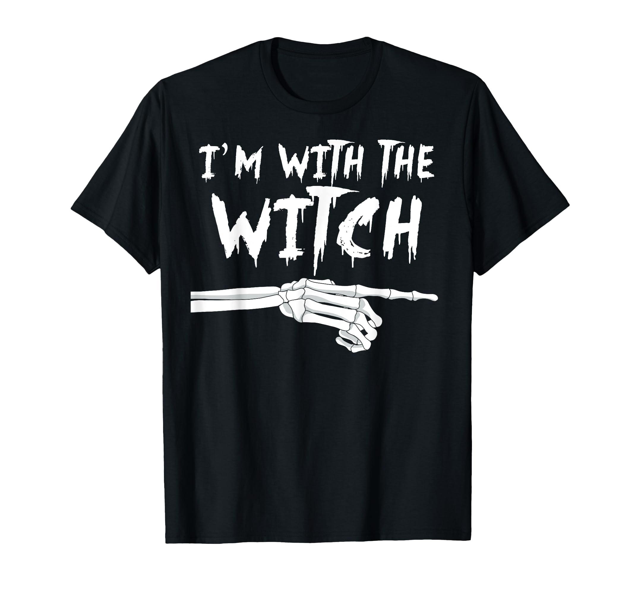 I'm with the witch funny Matching Halloween Couples Costume T-Shirt