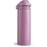 ENCOOL Leakproof Insulated Water Bottle with Straw Dual-Sip Water Bottle Bag-Safe Design for Work, Commute & Gym – Keeps Drinks Cold All Day, 24 oz, Mountbatten Pink
