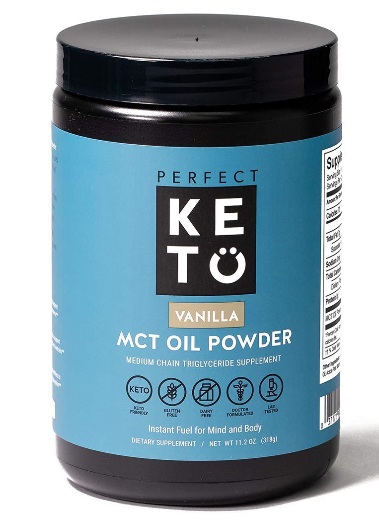 Perfect Keto MCT Oil C8 Powder, Coconut Medium Chain Triglycerides for
