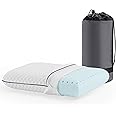 WEEKENDER Gel Memory Foam Camping Pillow - Travel Essentials & Must Haves - Camping Gear & Accessories - Contouring Neck Support - Small Size Compatible for Camping, Car, Airplane, and Beach - 1 Pack