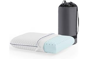 WEEKENDER Gel Memory Foam Camping Pillow - Travel Essentials & Must Haves - Camping Gear & Accessories - Contouring Neck Support - Small Size Compatible for Car, Airplane, and Beach - 1 Pack
