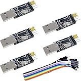 HiLetgo 5pcs USB to Serial USB to TTL CH340 Module with STC Microcontroller Download Adapter