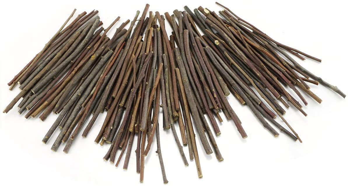 William Craft 120Pcs 10cm 0.1-0.2 Inch in Diameter Wood Log Craft Sticks for DIY Crafts Photo Props