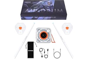 GIFTIARA Electronic Drum Set - Pocket Air Drum Sets with Drumsticks, Pedals, Bluetooth Speaker, 7 Sounds, AUX Cable, Gift Box & Storage Bag - Musical Instruments Gifts for Kids Adults Drummers