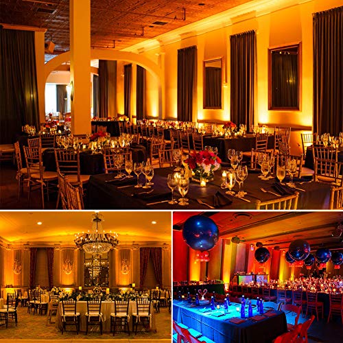 LED Wash Lights, OPPSK Stage Lights Bar with Amber 9LEDs x 3Watts ON/OFF Switch Control fit for 20x20ft Wedding Birthday Party Church Lighting, Aluminium Alloy Casing - Thumbnail 5