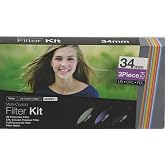 Vivitar 3 Piece 34mm Filter Kit (UV Protective, CPL Circular Polarizer, FLD Florescent) Plus Filter Wallet