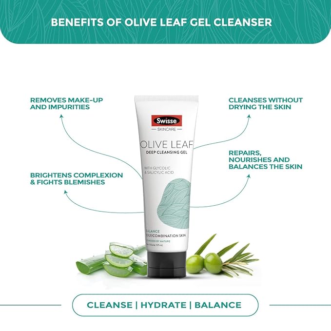 swisse skincare olive leaf deep cleansing gel