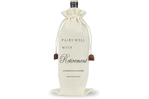 RAISINGWELL Retirement Wine Gift Bag: A Trendy and Thoughtful Present for Retirement Parties, Goodbye Farewell Leaving Gifts for Best Friend Colleagues Coworkers Boss Retirees