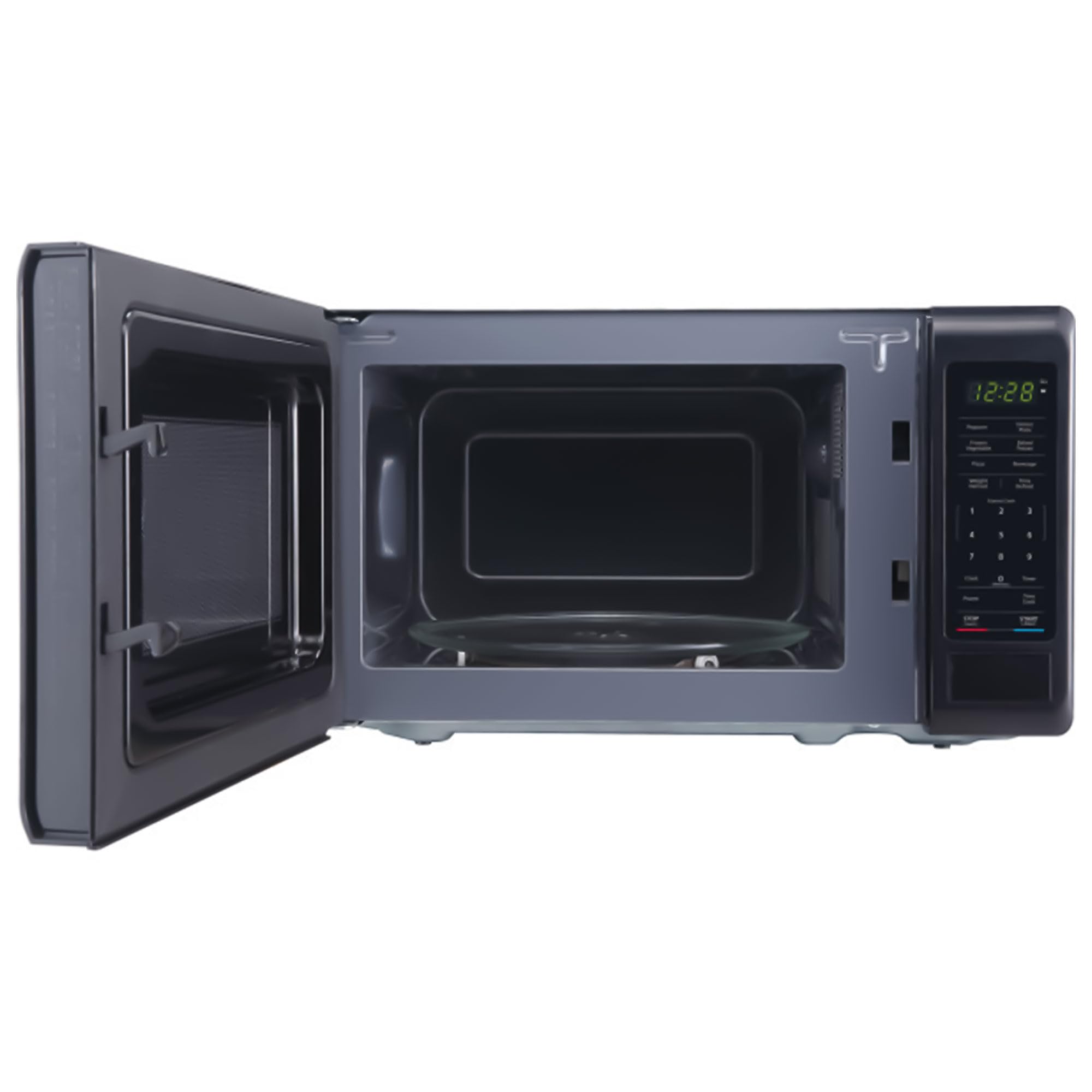 Magic Chef MC77MB Countertop Microwave Oven, Small Microwave for Compact Spaces, 700 Watts, 0.7 Cubic Feet, Black