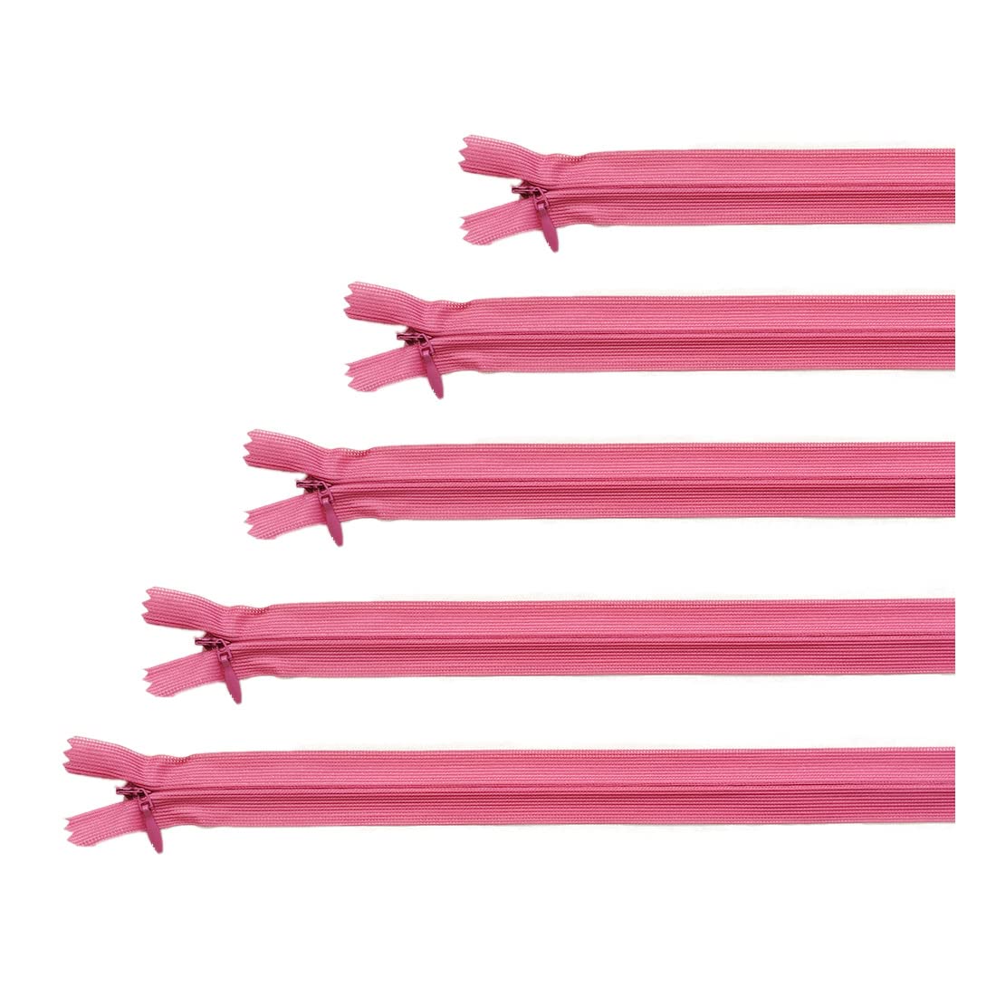 Invisible Zipper Closed, 5 Sizes and 20 Colors #3, Fine Zipper, Elegant and Discreet for Sewing on Clothes, Dresses, Skirts, Sewing Zipper, (Assorted 5 50 Units, 144)