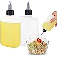 RAMFIYN 2 Pack Mini Squeeze Bottles for Liquids for Camping Kitchen, Camping Cooking, 4oz Mini Oil Bottles, Small Liquid Containers Leak Proof, Travel Oil Bottle