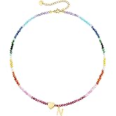 Treasure Bender Valentines Day Gifts for Kids Classroom - Colorful Beaded Initial Necklaces for Girls Kids Women Teen Girl Gifts Trendy Stuff 5 6 7 8 9 10 Year Old Girl Birthday Gift