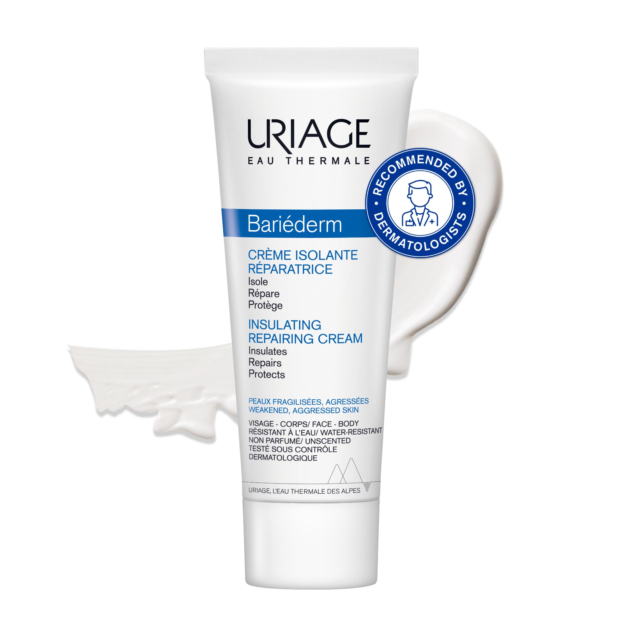 URIAGE Bariederm Insulating Repairing Cream - Anti-Friction care for Body & Face - Protects & prevents irritation, rubbing of sensitive areas - Shielding effect for thigh chafing - 75ml