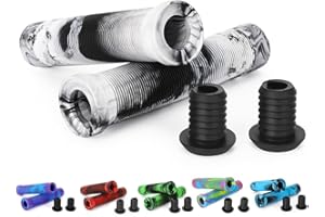 KUTRICK Scooter Grips - Mixed Color MTB & BMX Handlebar Grips | 145mm Soft Grips for Pro Stunt Kick Scooter, Mountain Bike