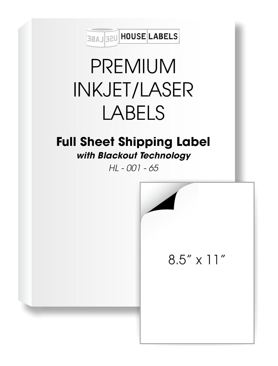 400 Sheets; 400 Labels BLACKOUT Technology, 1UP, Full