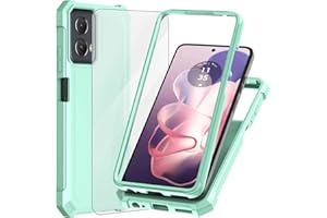 Ailiber for Moto G 5G 2024 Case, with Screen Protector, Dual Layer Structure Protection, Shockproof Corner TPU Bumper, Slim Silicone Phone Cover for Motorola Moto G Play 2024 5G[Not Fit 4G]-Mint Green
