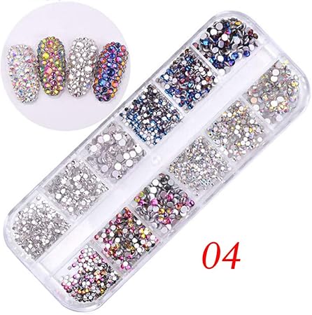 Amazon 1440個 クリスタルネイルはラインストーンを飾る フラットバックストーン キラキラダイヤモンド ネイルアートツール 04 Beautycn ブリオン 通販
