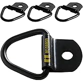 DC Cargo V-Ring Tie-Down Anchors |4 Pack | 2" Diameter Steel Bolt-on D-Rings for Cargo on Trucks, Pickups, Trailers |Flush Mount Tie-Down Anchor, Replacement for D-Ring Tie-Down w/Plastic Pan Fitting