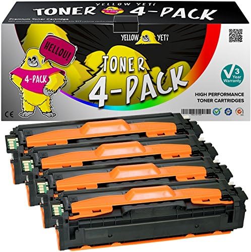 YELLOW YETI CLT P504S / K504S C504S M504S Y504S Toner Cartridge Compatible with Samsung Xpress CLP-415 CLX-4195 CLX-4195FN CLX-4195FW CLX-4195N SL-C1810W SL-C1860FW Black Cyan Magenta Yellow