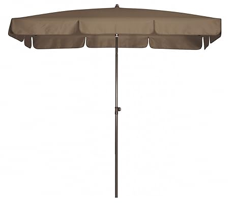 Absolut wasserdichter Gartenschirm Waterproof 185x120 von Doppler mit UV-Schutz 80, Farbe greige
