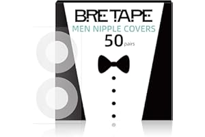 BRETAPE Nipple Covers Men, 100Pcs(50Pairs) Mens Nipple Guard Tape Anti-Chafing Nipple Covers for Men, for Running, Sports