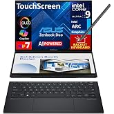 ASUS Zenbook Duo AI 2-in-1 Laptop 14.0" Touchscreen OLED Display | Intel Ultra 9-285H, ME2 Customized 32GB LPDDR5X RAM, 1TB/2TB PCIe SSD, Active Pen, Webcam, Backlit KB, Wi-Fi 7, Win 11 Pro)