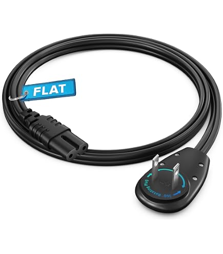 Amazon.com: DIGITMON 2-Prong 10FT Replacement AC Power Cord Cable