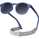 RIVBOS Baby Sunglasses Boys&Girls with Strap UV400 Polarized Flexible for Toddler,Infant and Newborn(0-24month) RBK0231