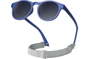 RIVBOS Baby Wrap Polarized UV400 Sunglasses Soft Frame with Secure Strap for Toddler,Infant and Newborn (0-18 Months) RBK070