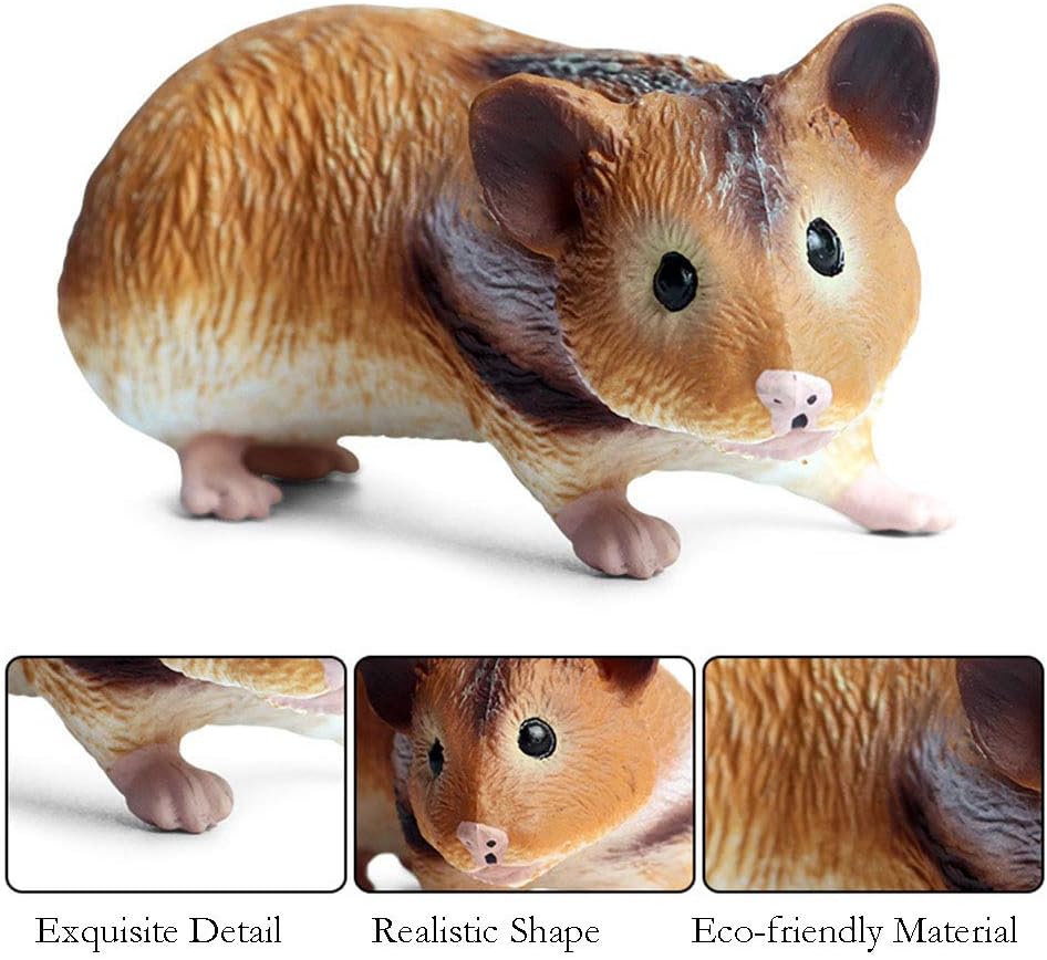 JOKFEICE Realistic Animal Figures Hamster Figurines, Science Project, Cake Topper - Image 4